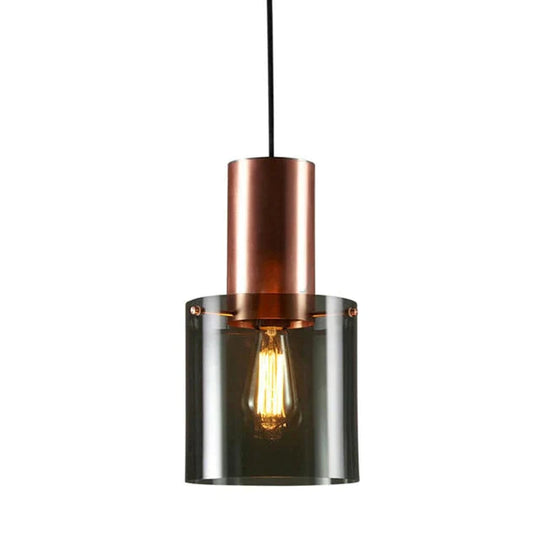 Modern Personality E14 Led Single Head Pendant Lamps Smoke Gray Glass Kitchen Bedroom Bedside Study