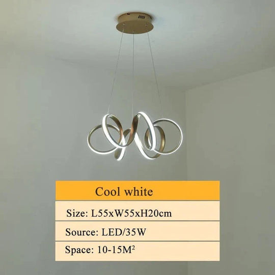 Modern Led Pendant Light For Living Room Dining Kitchen Hanging Lamp Aluminum Alloy Led Hang Black