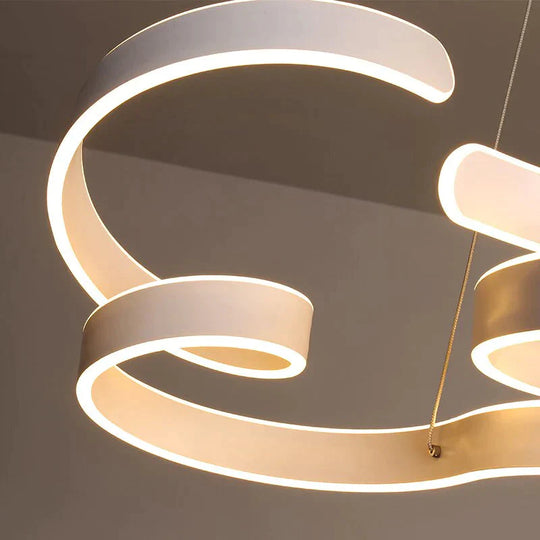 Modern Led Pendant Light For Kitchen Dining Room Living Suspension Luminaire Hanging White Color