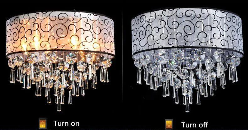 Modern Crystal Pendant Lights For Living Room Luminarias Para Sala Plafon Led Lamp Fixtures Bedroom