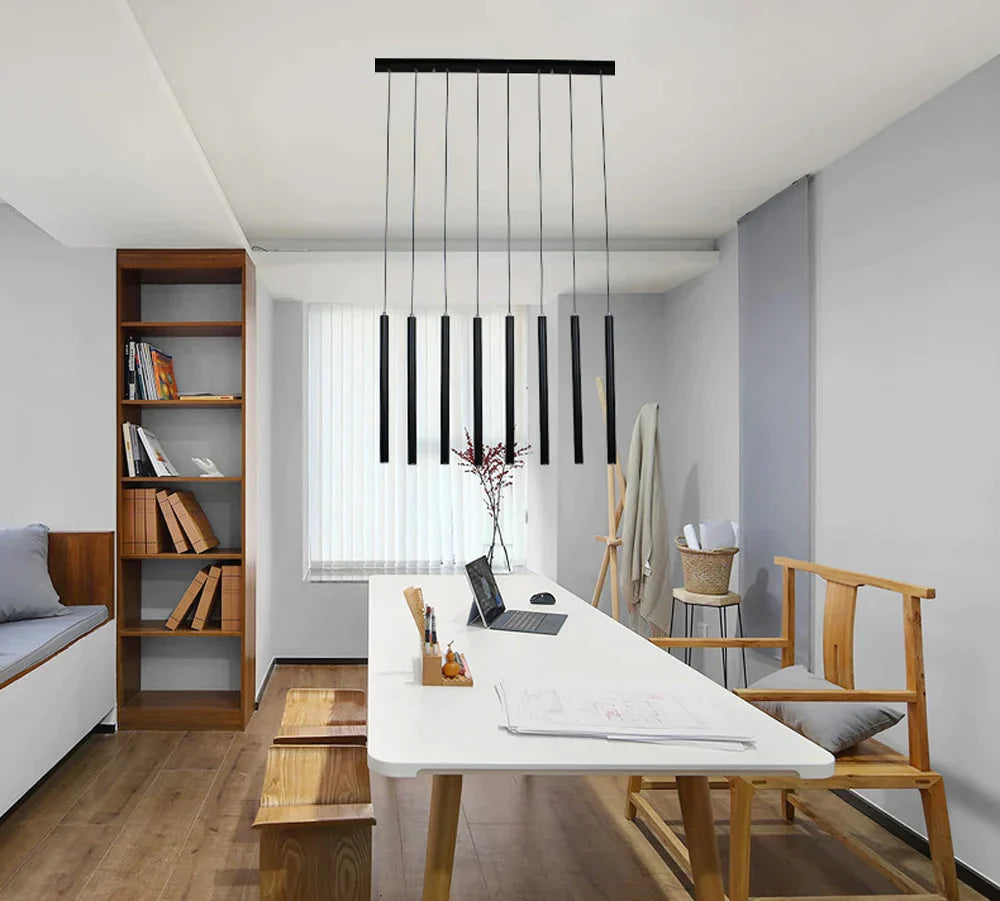 Minimalist Modern Conical Long Pendant Light Chandelier For Dining / Living Room Ceiling Duplex