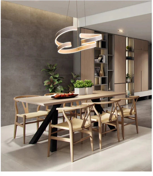 Modern Led Pendant Light For Kitchen Dining Room Living Suspension Luminaire Hanging White Color