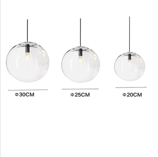 Nordic Modern Minimalist Glass Ball Pendant Lamp Single-Head Restaurant Bar Light E27