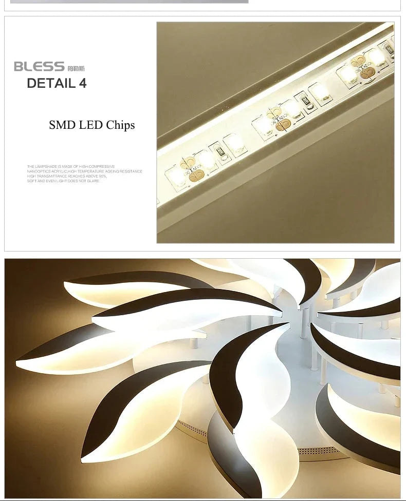 New Design Acrylic Modern Led Ceiling Lights For Living Study Room Bedroom Lampe Plafond Avize