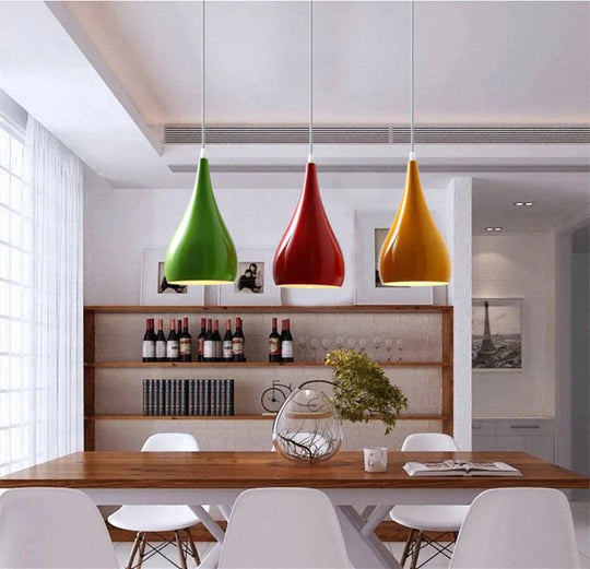 American Style Pendant Lamp Dia 15 *28Cm Kitchen Light Length 85Cm Aluminum/ Chrome 7 - Colors