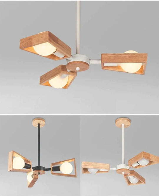 Modern Pendant Lamp Lights Kitchen Island Dining Living Room Decoration Low Ceiling Branch Wood