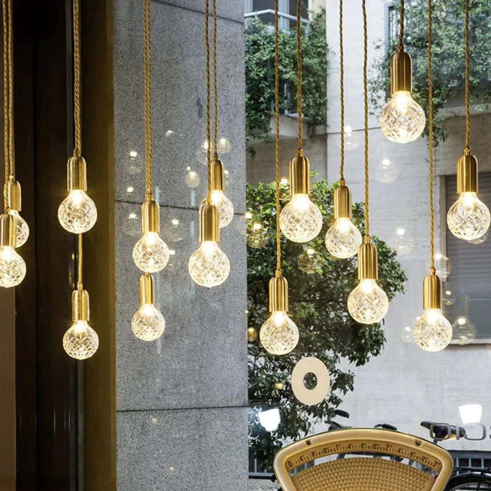 Modern G9 Led Pendant Lights Crystal Glass Handlamp Nordic Lamps For Living Room/Restaurant/Home