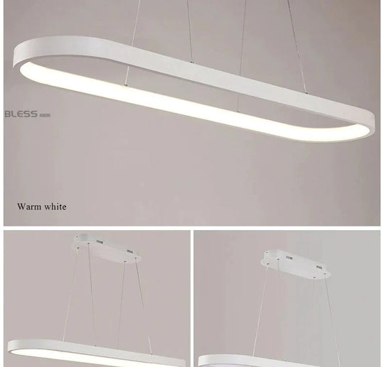 New Creative Modern Led Pendant Lights Kitchen Acrylic + Metal Suspension Hanging Cceiling Lamp For