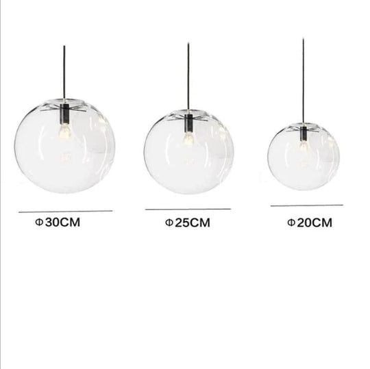 Transparent Glass Ball Lamp Restaurant Bar Modern Minimalist Single Head Personality Creative