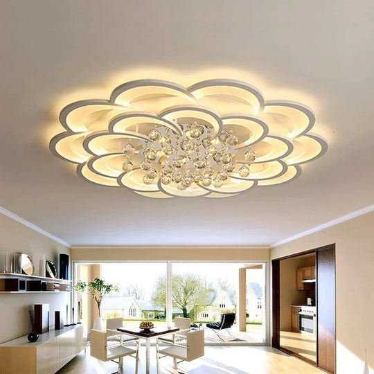 White Modern Led Ceiling Lights Fixture With Remote For Living Dining Room Home Bedroom Plafon Lamp