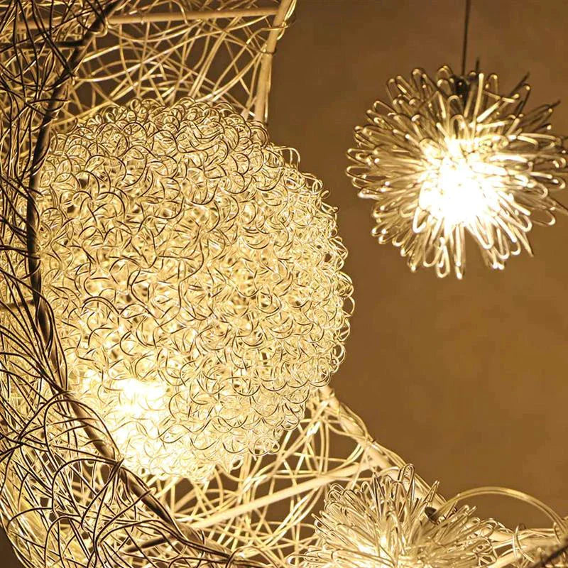 Ceiling Lamps Modern Pendant Led Moon Star Chandelier Children Bedroom Hanging Lamp Christmas
