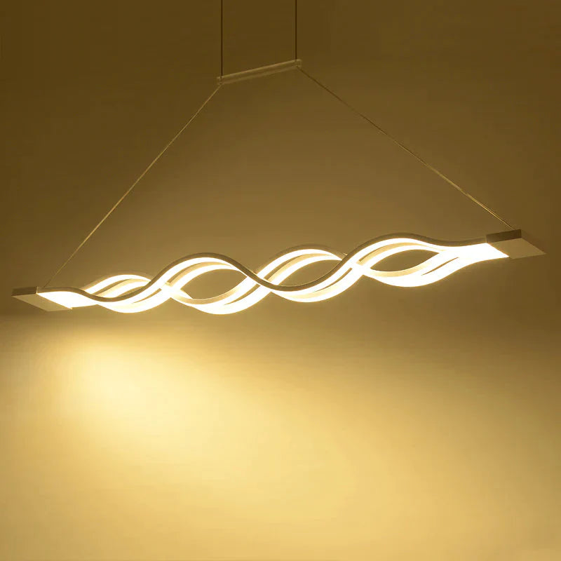 White Led Pendant Light For Living Room Dining Kitchen Hanging Lamp 120Cm 100Cm Warm White No