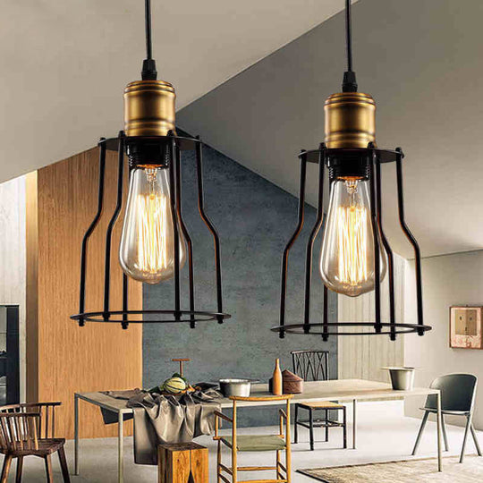 Loft Industrial Pendant Lights American Vintage Bar/Restaurant Lamps Black E27 Antique Edison