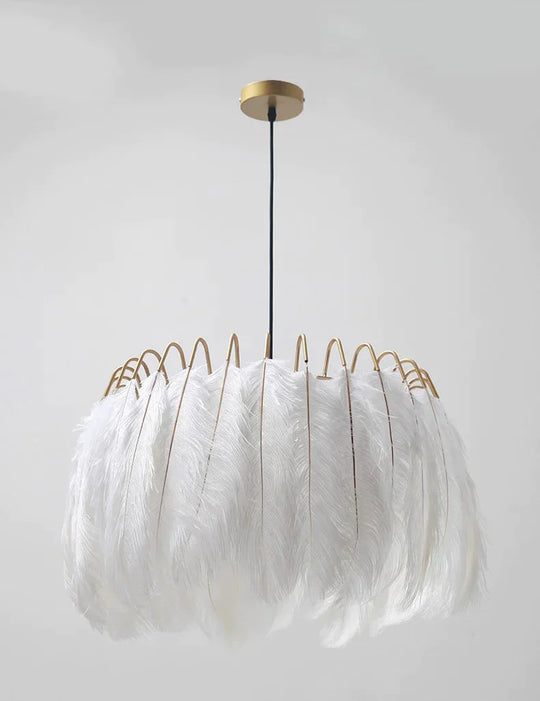 Feather Lamp Lukloy Modern Nordic Fairy Chandelier Loft Pendant Lights Living Suspension Lighting