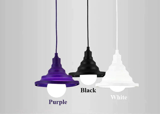 Modern Colorful Silicone Pendant Lights Collapsible/Folding Lamps E27 Creative&Fashion Decoration