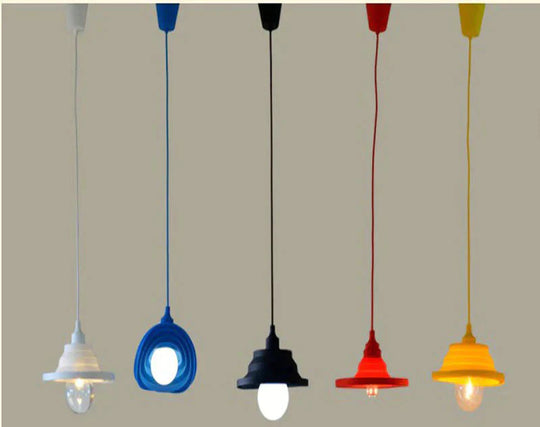Modern Colorful Silicone Pendant Lights Collapsible/Folding Lamps E27 Creative&Fashion Decoration