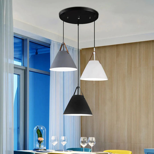 Nordic Restaurant Pendant Lights Led Handlamp Indoor Dinning Room Lamp Home Lighting Single - Three