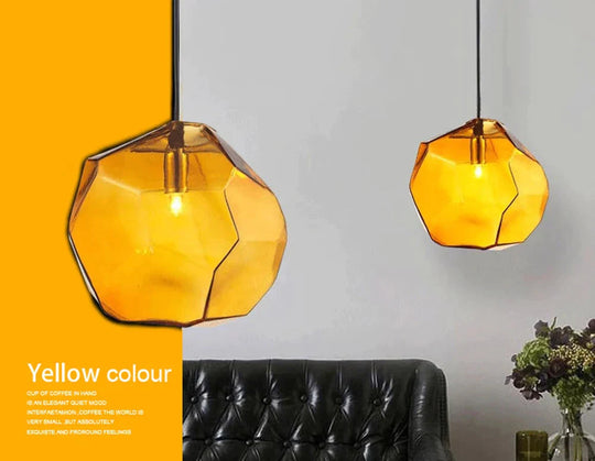 Modern Minimalist Pendant Lights Creative Colorful Glass Lamps Restaurant Led Indoor Home Lighting