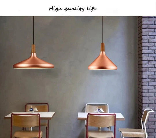 Brushed Gold/Silver Modern Pendant Lights Industrial Kitchen Lamp Shade Light For Dining Room