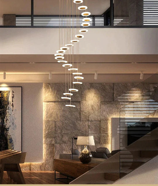 Modern Led Chandelier Living Room Pendant Lamp Bedroom Fixtures Stairs Suspended Lights Restaurant