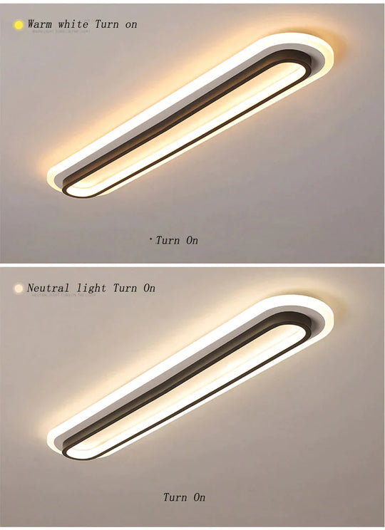 Modern Led Ceiling Lights For Living Room Bedroom Study Corridor White Black Color Surface Mounted