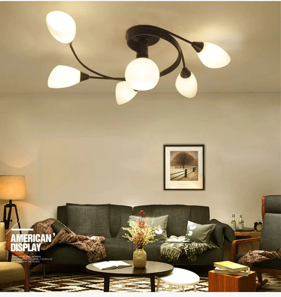 Modern Led Chandelier Ceiling Lamp Indoor Illuminate Lighting Avize Salon Lustres Childern Lights