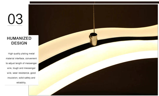 Creative Pendant Lights Led Modern Coffe Bar Acrylic + Metal Suspension Hanging Ceiling Lamp For