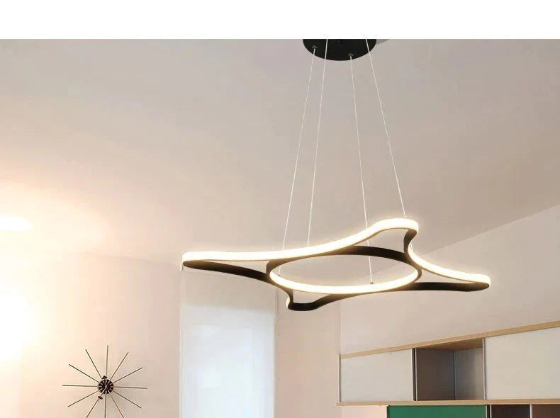 Led Pendant Lights Shop Bar Dining Kitchen Room Remote Control White Black Painted Cord Luminaria