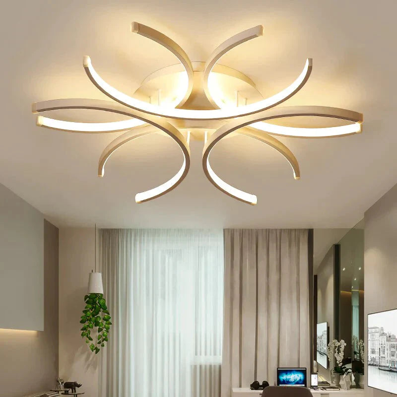 New Modern Led Ceiling Light For Living Room Bedroom White Color Dimmable With Remote Lighting Lamp