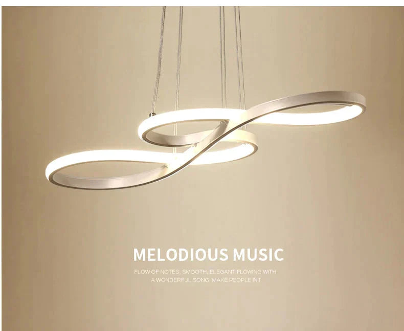 Modern New Creative Pendant Lights Led Kitchen Aluminum Silica Suspension Hanging Cord Lamp For