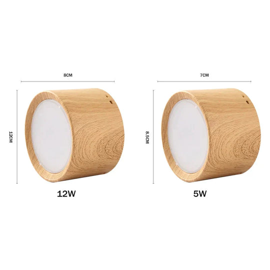 High Bright Epistar Cree Ceiling Lights 3W 5W 7W 10W 12W 15W Nordic Wood Surface Mounted Spot Light