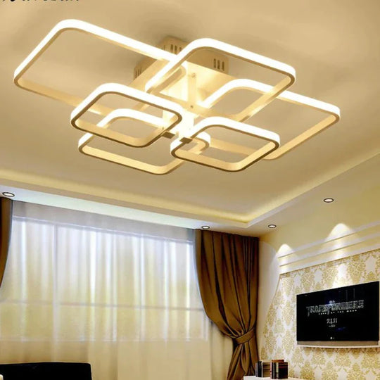 Acrylic Modern Led Chandelier For Living Room Bedroom Lustres Large Ceiling Lighting Fixtures 4