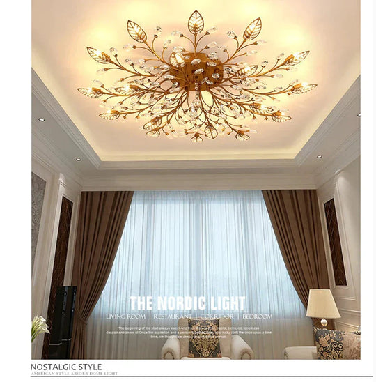 Modern Ceiling Light For Living Room Led Crystal Lamp Bedroom Lamps Dining Gold Loft Lighting