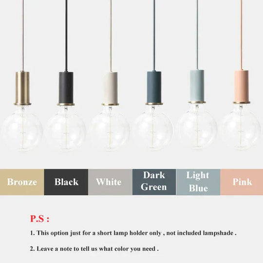 Modren Simple Pendant Lights Diy Nordic E27 Hanging Lamps Restaurant Bar Living Room Bedside