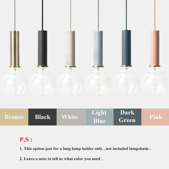 Modren Simple Pendant Lights Diy Nordic E27 Hanging Lamps Restaurant Bar Living Room Bedside