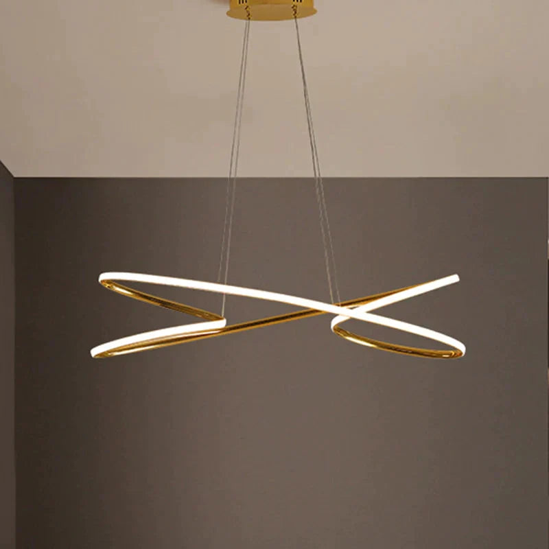 Gold Chrome Plated Modern Led Pendant Lights For Dining Room Kitchen Bar Shop Ceiling Lamp Free