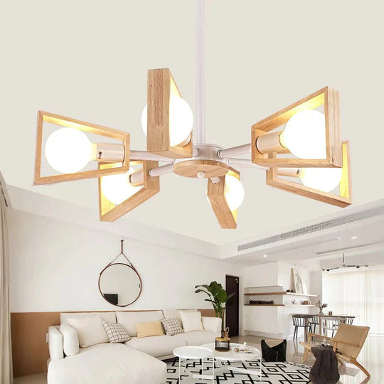 Vintage Pendant Light Led Modern Retro Indoor Lighting Iron Metal Wood Living Dinning Room