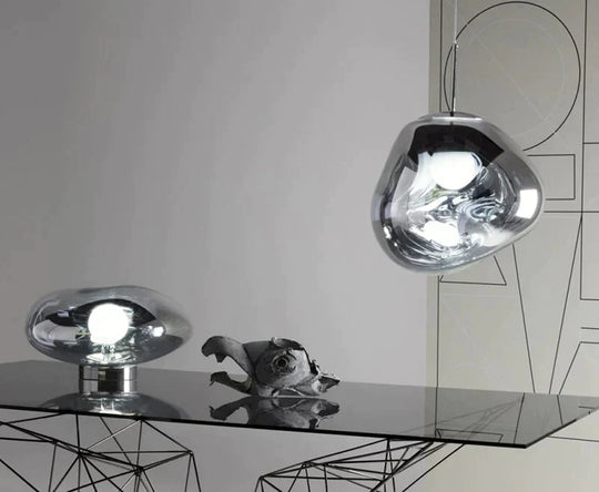 Modern Novelty Art Deco Glass Pendant Light Led E27 With 3 Colors For Living Room Bedroom