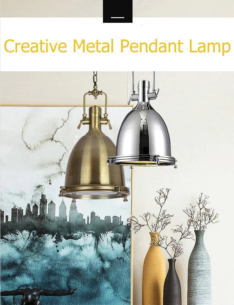 3 Style Loft Retro Industrial Hanging Hardware Metals Pendant Lamp Vintage E27 Led Lights For