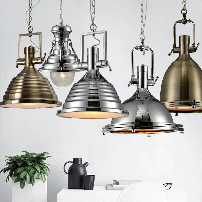 3 Style Loft Retro Industrial Hanging Hardware Metals Pendant Lamp Vintage E27 Led Lights For