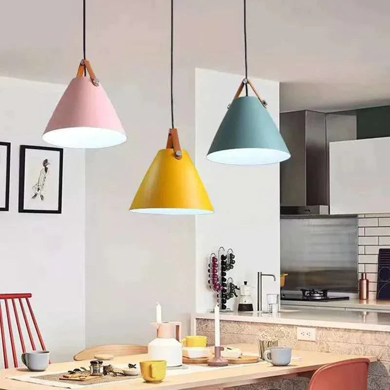 Nordic Simple Black White Pendant Light E27 Led Modern Hanging Lamp For Bedroom Living Room Hotel