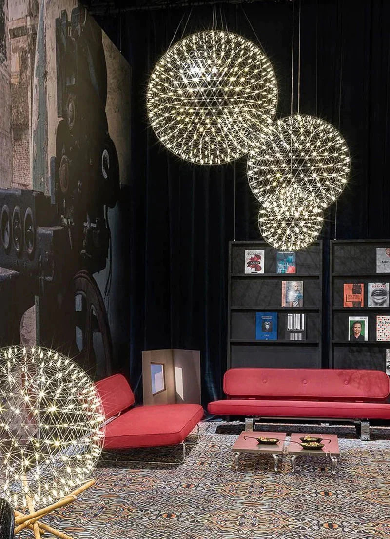 Industrial Loft Iron Ball Sparking Pendant Light Led G4 Modern Nordic Hanging Lamp For Living Room