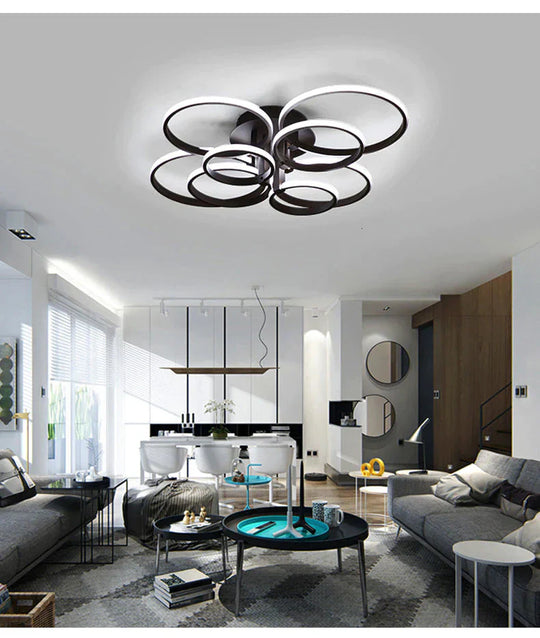 Modern Led Chandelier With Remote Control Acrylic Lights For Living Room Bedroom Home Ceiling