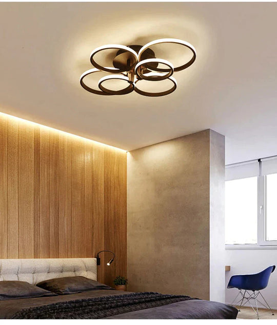 Modern Led Chandelier With Remote Control Acrylic Lights For Living Room Bedroom Home Ceiling