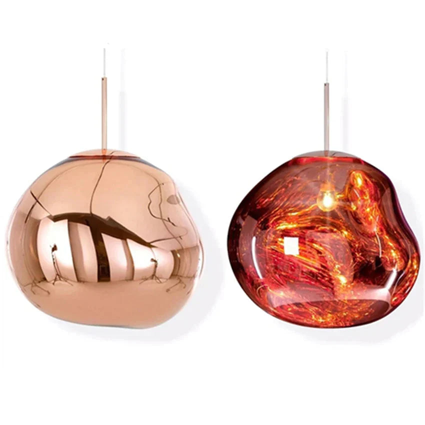 Nordic Led Glass Chandelier Lava Ball Pendant Lamps Hanging Bedroom Kitchen Modern Personality