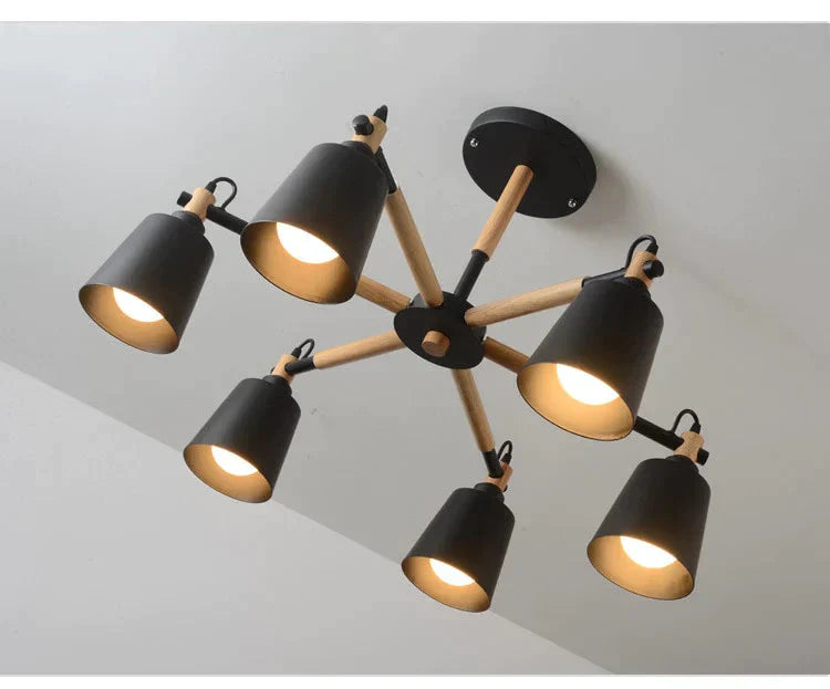 Chandelier Modern Kitchen Lamp Living Room Foyer Lights Light Led Wood Branch Lighting Fixture