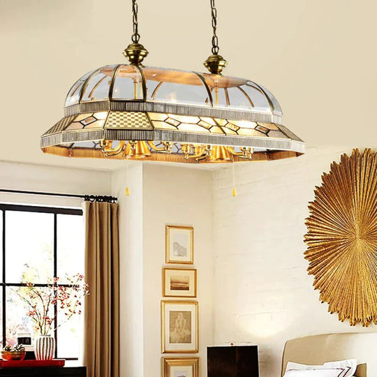 Europe Palace Baroque Style Big Vintage Copper Pendant Lights Hanging Lamp Loft Led E14 E27 For