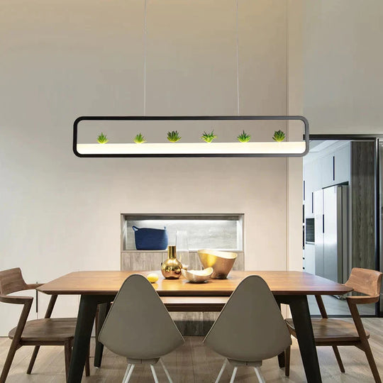 Modern Led Pendant Lights For Dining Room Kitchen Bar Shop Lamp White Or Black Color Free Mail