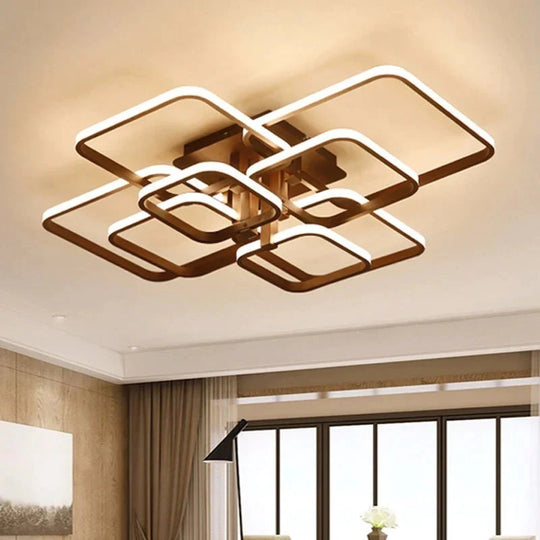 Touch Remote Dimming Modern Plafon Led Ceiling Lamp Fixture Aluminum Dining Living Room Bedroom