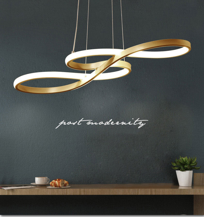 Modern New Creative Led Pendant Lights Kitchen Aluminum Silica Suspension Hanging Cord Lamp For